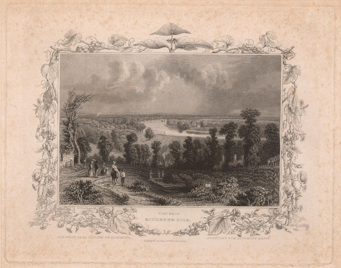 Figure 15 Drawing of view from Richmond Hill 1845